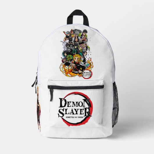 Zak pack, DEMON SLAYER, WIT Bedrukte Rugzak (Voorkant)