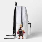 Zak pack, DEMON SLAYER, WIT Bedrukte Rugzak (Links)