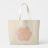 Zak Poederige Jumbo Popflower Grote Tote Bag (Achterkant)
