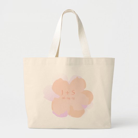 Zak Poederige Jumbo Popflower Grote Tote Bag (Voorkant)
