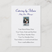 Zak, Restaurant Eigenaar, partijplanner, Pet Care Visitekaartje (Achterkant)