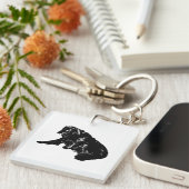 Zak retriever, zachte kerst knipoog sleutelhanger (Voorkant Rechts)