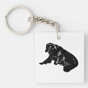 Zak retriever, zachte kerst knipoog sleutelhanger
