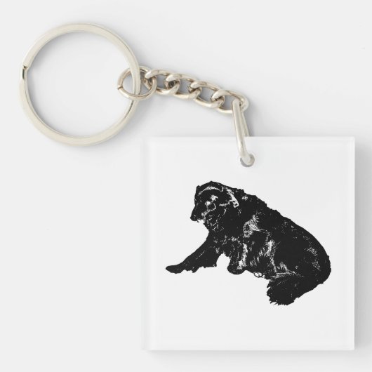 Zak retriever, zachte kerst knipoog sleutelhanger (voorkant)