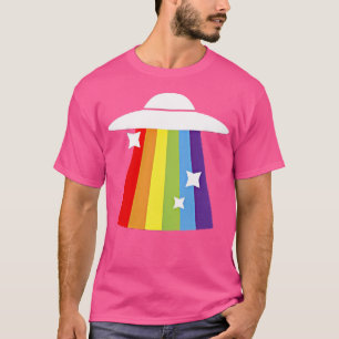 Zak Ufo Gaylien Gay Alien Proud Lbgt Vlag Regenboo T-shirt
