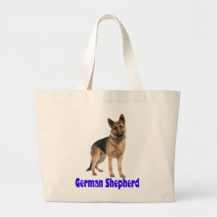 Zak van canvas met afbeelding van Duitse herdersho Grote Tote Bag