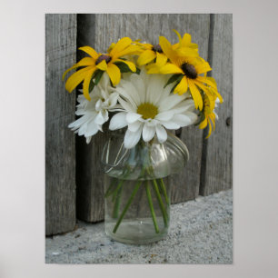 Zak van Daisies & Black Eyed Susans Poster