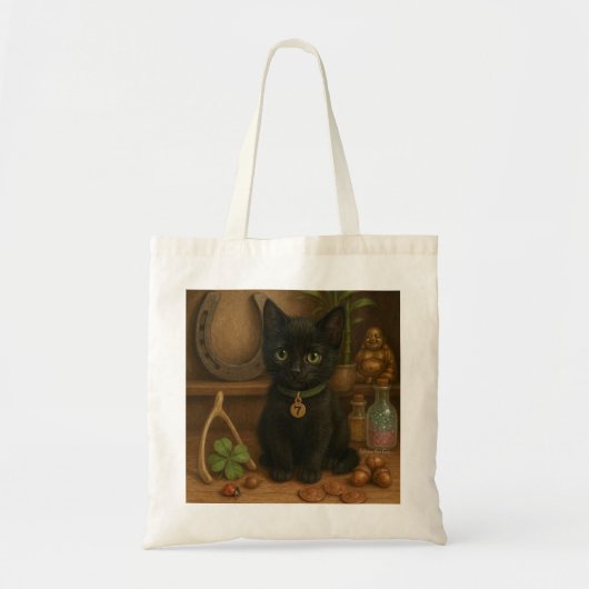 Zak van de Gelukskat Tote Bag (Voorkant)