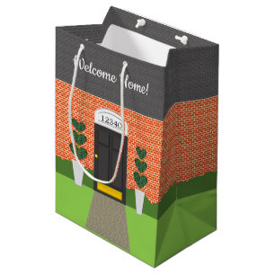 Zak van de Gift van het Huis van de Baksteen van Medium Cadeauzakje