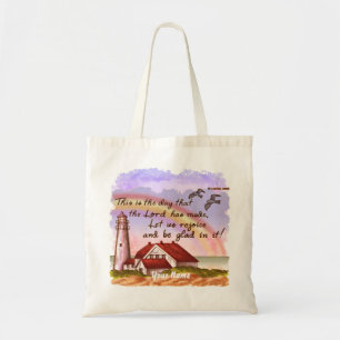 Zak van Glad Christian Lighthouse Tote Bag