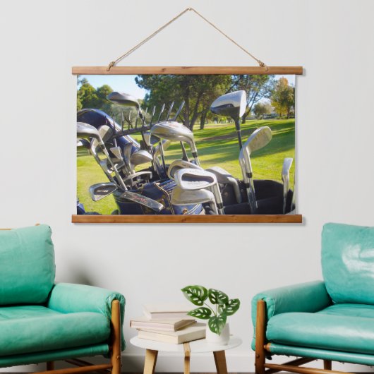 Zak van golfclubs, muur het hangen hangend wandkleed (Woonkamer)