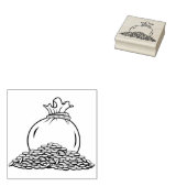 zak van munten kunststempel rubberstempel (Gestempeld)