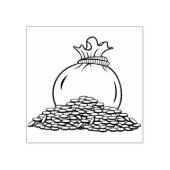 zak van munten kunststempel rubberstempel (Afrduk)