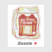 Zak van zelfrijzend meel sticker (Vel)