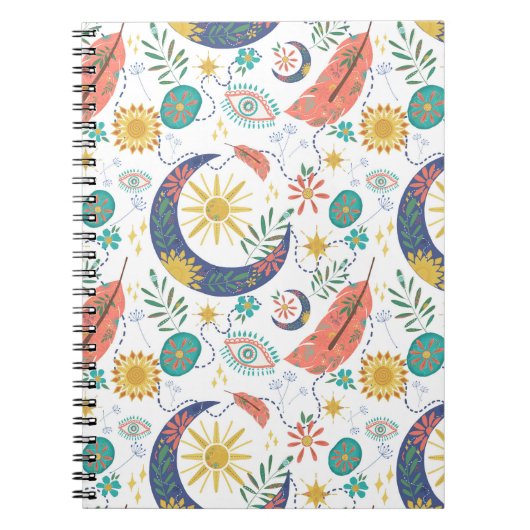 Zak vol Glitters Hemels Boho Spiraal Notitieboek (Voorkant)