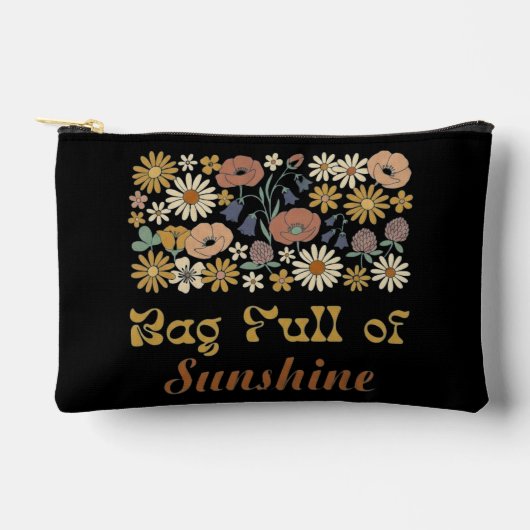 Zak vol zonneschijn – Retro Boho bloem bloesem Etui (Voorkant)