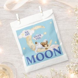 Zak voor feestartikelen voor 'Over the Moon Boy Ba Bedankzakje