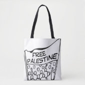 zak vrij Palestina Tote Bag (Voorkant)