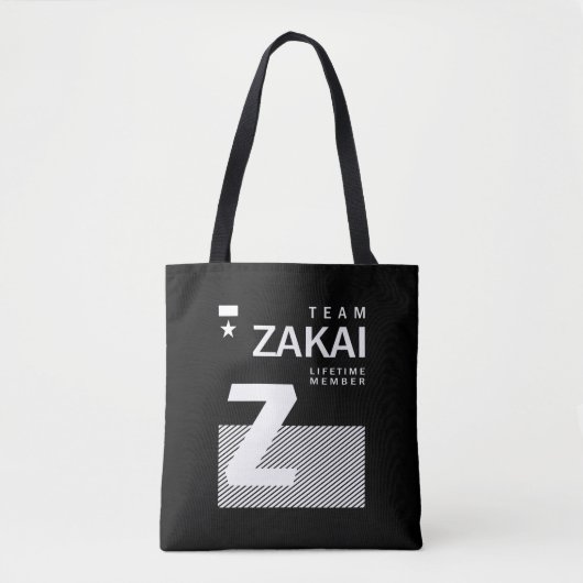Zakai Persoonlijke naam Birthday Tote Bag (Voorkant)