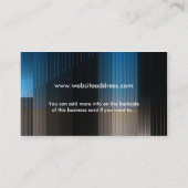Zakblauw, bruin en zwart Stripes Visitekaartje (Achterkant)