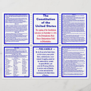 Zakboekje / bladwijzer Amerikaanse grondwet Flyer