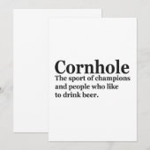 Zakcornhole Grappige definitie Zakcornhole Spel Sp Kaart (Voorkant / Achterkant)