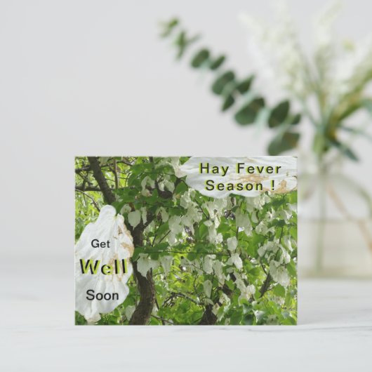 Zakdoek Boom Hooikoorts Seizoen Ansichtkaart Briefkaart (Staand voorkant)