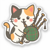 Zakdoek Calico Kat Leuk Ontwerp Sticker (Voorkant)