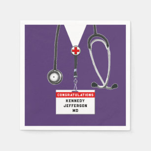 Zakdoeken voor afstuderen aan de medische facultei servet