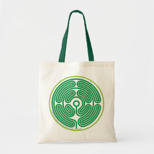 zakdoekje echo 11 groene afgeronde tote bag
