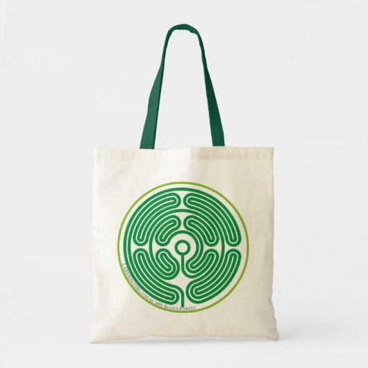 zakdoekje echo 11 groene afgeronde tote bag (Voorkant)