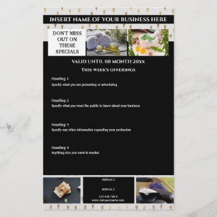 Zakelijk 6 foto   goud witte marketingbrochure flyer