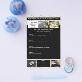 Zakelijk 6 foto | goud witte marketingbrochure flyer (Enkel)