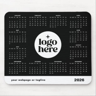 Zakelijk aangepast bedrijfslogo 2026 kalender muismat