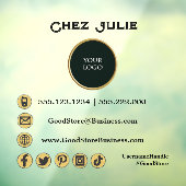 Zakelijk aangepast logo en gouden pictogrammen voo raamsticker (Vel 3)