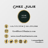 Zakelijk aangepast logo en gouden pictogrammen voo raamsticker (Vel)