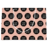 Zakelijk aangepast logo met roze achtergrond groot cadeauzakje (Voorkant)