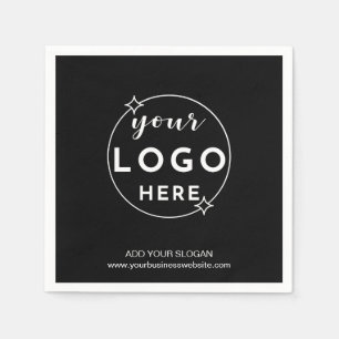 Zakelijk aangepast logo modern minimalistisch zwar servet