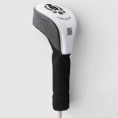 Zakelijk aangepast logo QR-code telefoon merk Golfheadcover (Schuin)