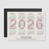 Zakelijk aangepaste magnetische kalender 2026 (Voorkant / Achterkant)