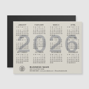Zakelijk aangepaste magnetische kalender 2026