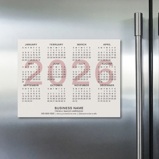 Zakelijk aangepaste magnetische kalender 2026