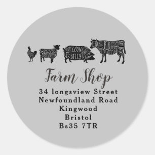 Zakelijk adres Boer Detailhandel Ronde Sticker