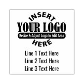 Zakelijk adres met 3 regels tekstadres rubberstempel (Afrduk)