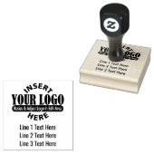Zakelijk adres met 3 regels tekstadres rubberstempel (Gestempeld)