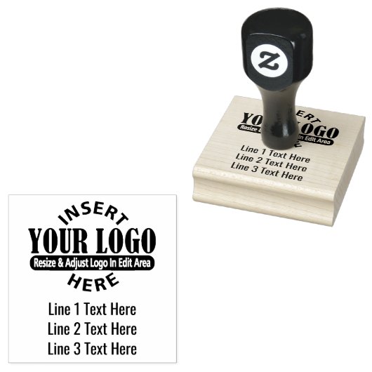 Zakelijk adres met 3 regels tekstadres rubberstempel (Gestempeld)