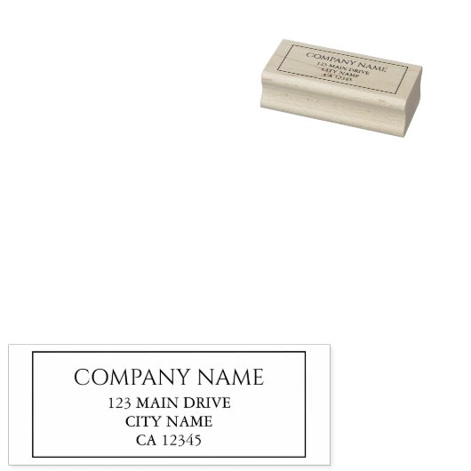 Zakelijk adres Professioneel Bedrijf Rubberstempel (Gestempeld)