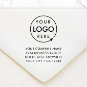 Zakelijk adres rubberen stempel | Logo merk