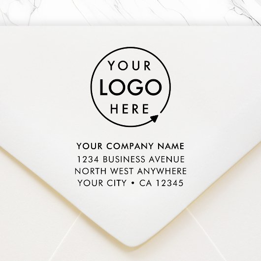 Zakelijk adres rubberen stempel | Logo merk