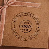 Zakelijk adres rubberen stempel | Logo retourzendi